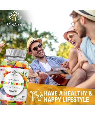 2 Pack Organic Hemp Gummies - Extra Strength High Potency Vegan Candy | Non-GMO Low Sugar Pure Hemp Oil Extract Made in USA - Buy Online on GoSupps.com