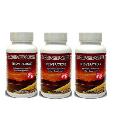 3 Bottles Moinsage Resveratrol + Resveratrol Face Cream