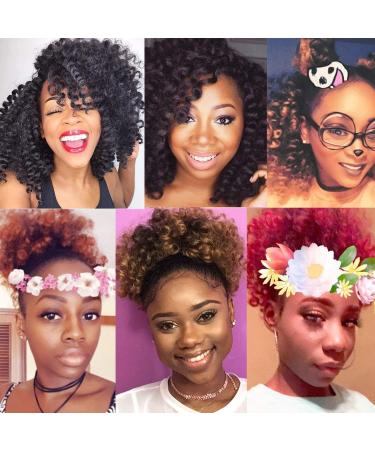 10 Inch Jamaican Bounce Curly Crochet Hair 4 Packs - #1B - Buy Online on GoSupps.com