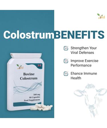 Bovine Colostrum Supplement | Support Immune System & Muscle Growth | Skeleton Strength Regeneration | 500mg x 180 Capsules - Buy Online on GoSupps.com
