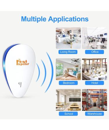 AMIAEDU Ultrasonic Pest Repeller 6 Pack - Indoor Plug-in Repellent for Roach, Spider, Ants, Insect, Rodents - Mouse Control for Home, Kitchen, Warehouse, Hotel - Buy Online on GoSupps.com
