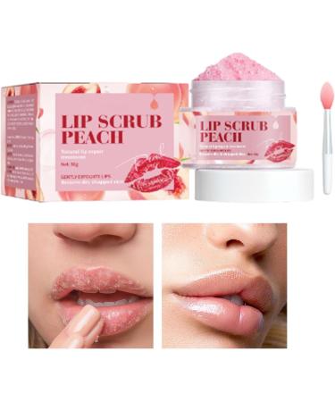 Moisturizing Lip Scrub Lip Care Scrub Peach Lip Balm Sleeping Masque | Smoothing 30ml Lip Care Product Repairs Lip Wrinkles Dry Cracked Peeling Lip - Buy Online on GoSupps.com