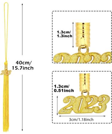 20Pcs Graduation Tassels Academic Graduation Cap Hat Tassel with 2023 Gold Charm for 2023 Graduation Ceremonies Accessories (Gold) - Buy Online on GoSupps.com