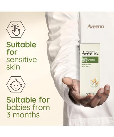 Aveeno Colloidal Oatmeal Cream 100ml - Moisturizes Dry & Sensitive Skin, Suitable for Adults & Babies from 3 Months - Pack of 1 - Buy Online on GoSupps.com