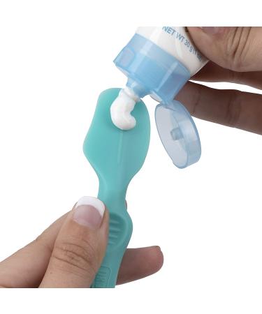 Dr. Talbot's Diaper Cream Silicone Brush with Suction Base & Hygienic Case - Aqua, Mini Size - Buy Online on GoSupps.com