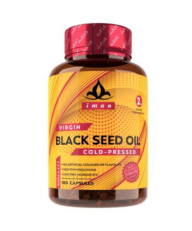 High Strength Black Seed Oil (180 Capsules) - 6X% TQ Cold-Pressed Omega 3 6 & 9-6 Months Supply - Non-GMO Natural 100% Virgin - Est.1995 - Buy Online on GoSupps.com