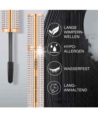 P-Beauty Cosmetic Accessories Waterproof 4D Volume Mascara | Diamond Mascara for Longer and Fuller Lashes | Eye Makeup for Natural Eyelashes | Carbon Black - Buy Online on GoSupps.com