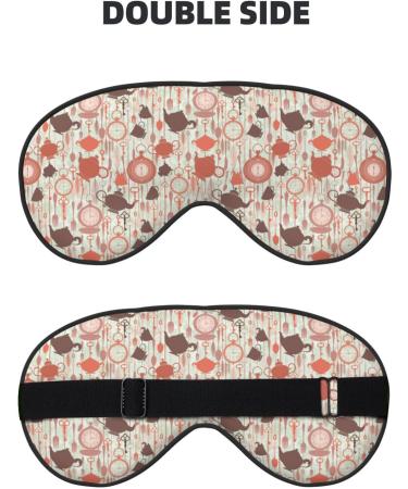 Adjustable Double-Sided Tea Theme Sleep Mask | Soft Eye Covers for Better Sleep & Reduced Eye Edema | Shop Internationally - Buy Online on GoSupps.com