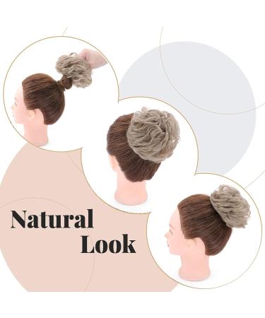 Sandy Blonde Messy Bun Hairpiece 45g - Synthetic Updo Ponytail Extension for Women - Ash Blond Scrunchie 45g - Buy Online on GoSupps.com