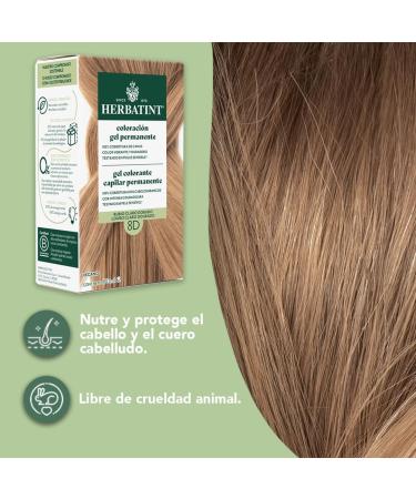  Herbatint Herbatint 8D Light Golden Blonde Gel Hair Color 170ml No Ammonia Optimal Coverage of Grey Hair with 8 Organic Extracts Ideal for Sensitive Skin - Buy Online on GoSupps.com