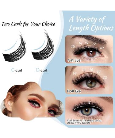 Lash Clusters 84 Pcs DIY Cluster Eyelash Extensions - D-Mix (8-16mm) Sprout - Buy Online on GoSupps.com