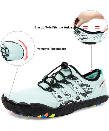 Josaywin Men's Water Shoes - Quick Dry Wide Toe Aqua Shoes for Swim Beach Pool Surf - Size 10.5 B Green - Buy Online on GoSupps.com