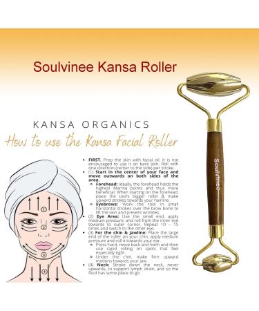 Buy Bronze Kansa Metal Face Roller Massage Tool - Enhance Skin Wellness | Fast International Shipping - Buy Online on GoSupps.com