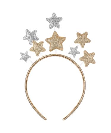 FRCOLOR Star Headband Christmas Star Hairband Gillter Star Hair Hoop Happy New Year Headband Xmas Stars Hair Accessories for Holiday Birthday Party