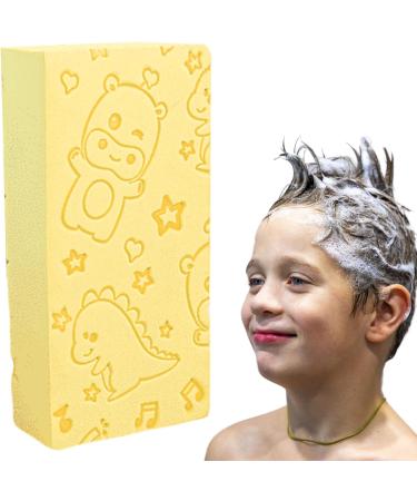 Kids Sponge Bath - Soft and Absorbent Cartoon Cleaning Sponge Kids Bathing Sponge | Soft and Absorbent Cartoon Cleaning Sponge Reusable Natural Kids Bath Sponges for Delicate Skin Shower Yellow - Buy Online on GoSupps.com