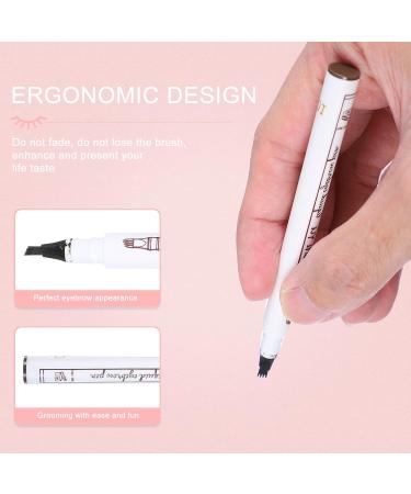 Housoutil Lot de 2 Crayons Sourcils Micro-fourche 4 Pointes Waterproof Effet Naturel Couleur Chestnut Maquillage des Sourcils Longue Tenue pour Usage Quotidien - Buy Online on GoSupps.com