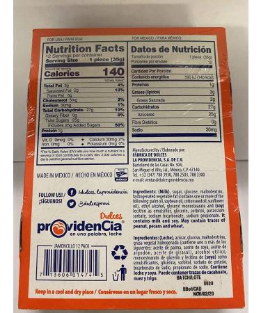 Delicious Jamoncillo Soft Caramel Milk Candy Dulce de Leche 12 PC 14.8oz - Authentic Mexican Sweet Treat - Buy Online on GoSupps.com