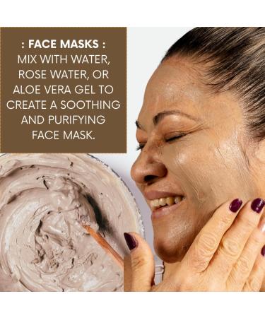 100% Natural Moroccan Rhassoul Clay Powder - Ghassoul Lava Clay for Hair Masks Face Masks Scrubs & Soap Making | 0.5 LBS (227 G - Buy Online on GoSupps.com