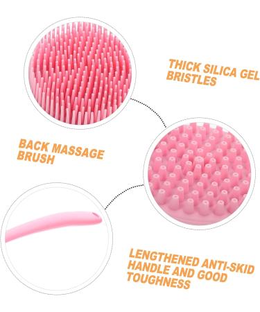 Mikinona 1 Set Bath Body Scrubbers Massager Massage Handle Accessories Yellow Home Tool with Silicone and Scrubber for Brushes Shampoo Hair Scalp Adult Shower Head Back Brushing Long Dry - Buy Online on GoSupps.com