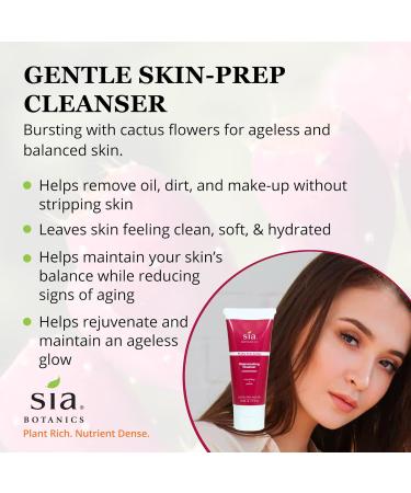 Rejuvenating Facial Cleanser - Natural Face Wash with Prickly Pear & Aloe Vera | Eco Tube 74ml | Women s Botanical Skincare - Buy Online on GoSupps.com