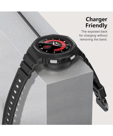 amBand Bands Case Screen Protector Compatible with Samsung Galaxy Watch 5 Pro 45mm R1 Sport Series Rugged Protective Cover Strap and 2 Pack Tempered Glass Film for Galaxy Watch5 Pro (2022) Black for Galaxy Watch 5 Pro 45mm - Buy Online on GoSupps.com