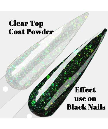 Sparkle Holographic Clear Glitter Nail Dip Powder Starter Kit - 6 Colors Opal Foils Easy for Beginners - Perfect Top Coat for Black Nail Art | SG062 - Buy Online on GoSupps.com