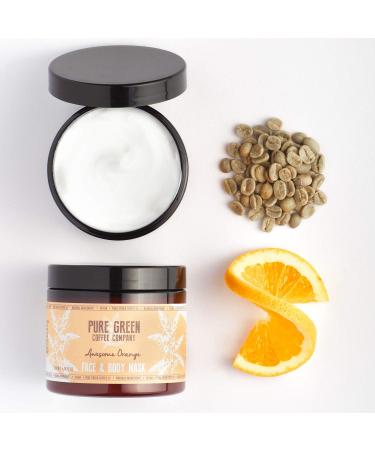 Hydrating and Nourishing Mask For Your Face and Body by Pure Green Coffee Company. Orange Brightening Enriched in Green Coffee for Intense Moisturised Skin Vegan Friendly. 200ml jar - Buy Online on GoSupps.com