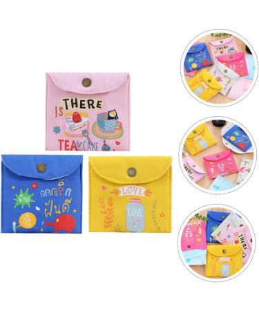 Buy Healeeved 6 STK Canvas Storage Bags for Women's Tampons - Mini Zipper Travel Wallets in Blue & Yellow - Perfect for Menstrual Bandages Ideal Change Bags - Buy Online on GoSupps.com