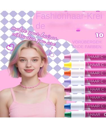 Coloration temporaire pour cheveux 10 couleurs craies lavables kit de maquillage pour adultes et - Buy Online on GoSupps.com