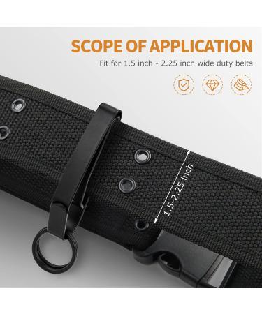 Duty Belt Key Holder Quick Release Clip | Stainless Steel Tactical Stealth Key Ring - 4 Detachable Keyrings | For Police & Law Enforcement | Fits up to 2.25 Belt | Black (2 Pack) - Buy Online on GoSupps.com