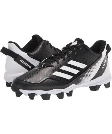 adidas Men's Icon 7 MD Baseball Shoe - Size 10 - Black/White/White - Buy Online on GoSupps.com