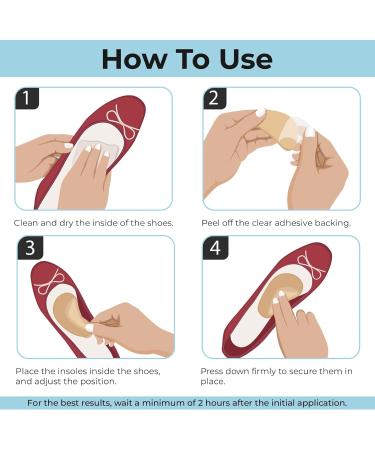 Arch Support Insoles for Plantar Fasciitis Relief - Self-Adhesive Flat Foot Inserts | 5 Pairs Transparent Orthopedic Foot Comfort - Buy Online on GoSupps.com