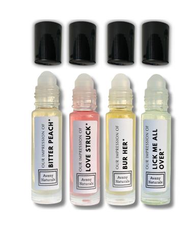 Perfume Oils for Women Long Lasting - Mini Perfume Set Replicant Perfume Body Oils Must Haves for Women Smells Goods for Women 4 Pc (Fruity Set)