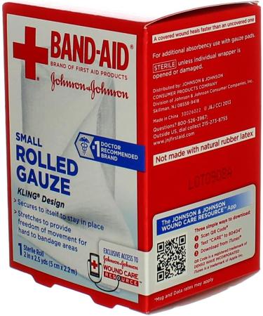 Buy 2 Pack Johnson & Johnson Red Cross First Aid Rolled Gauze - Fast Shipping Worldwide - Buy Online on GoSupps.com