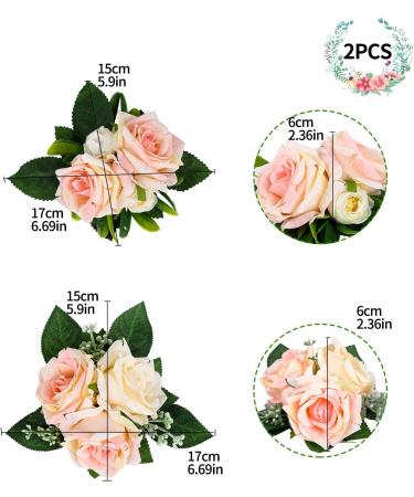 2 Pcs Boho Rose Flower Cake Topper Decorations Simulation Cake Decoration Flowers 3 and 4 Heads Rose Flower Cake Toppers Artificial Plants Flower Cake Decorations for DIY Birthday Wedding Party - Buy Online on GoSupps.com
