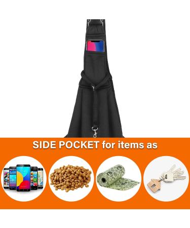 Cooja Pet Carriers for Dogs Puppy Cat Sling for Small Medium Hand Free Walking Outdoor Travel (Black) - Buy Online on GoSupps.com