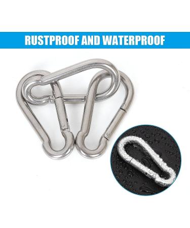 LANIAKEA 12Pcs 4inch Spring Snap Hook  M10 Stainless Steel Quick Links  3/8 inch Large Carabiner Clips Heavy Duty for Camping  Swing  Hammock  Hiking  Fishing  Gym  770LBS - Buy Online on GoSupps.com
