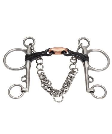 Shires Double Jointed Sweet Iron Pelham Bit 4 1/2 inch Silver