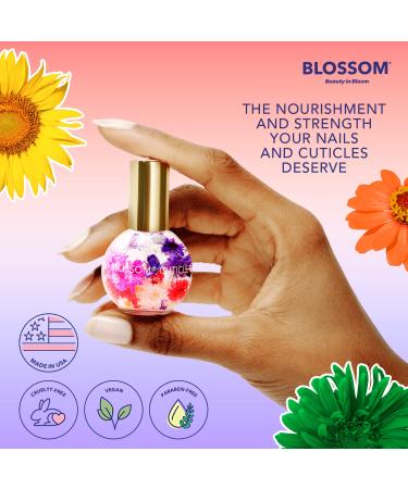Blossom Hydrating Cuticle Oil with Real Flowers - Moisturizing and Strengthening Formula - Made in USA - Apple Scented - 0.42 fl. oz - Buy Online on GoSupps.com