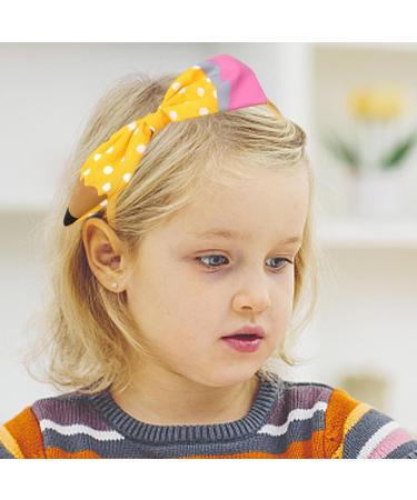 Fovolat Cute Headbands for Girls | Yellow Pencil Back to School Headwear - Hair Accessory Styling Decorations Cute Bow Hair Clips for School Kindergarten Combination 2 1 count (Pack of 1) - Buy Online on GoSupps.com