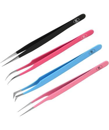 K-Pro Eyelash Extension Tweezers Set - Precision Tools for False Eyelashes & Cosmetics in Stylish Case | International Shipping Available - Buy Online on GoSupps.com