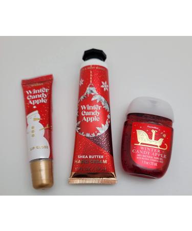 Bath & Body Works Winter Candy Apple 3-Piece Travel Size Bundle - Lip Gloss, Shea Butter Hand Cream, Hand Gel - Winter 2021 - Buy Online on GoSupps.com