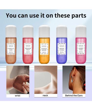 Mango Skin Perfume Mango - Body & Hair Fragrance Mist Mango Perfume Eau De Toilette Spray Lasting 90ml 3.04 fl.oz (B) - Buy Online on GoSupps.com