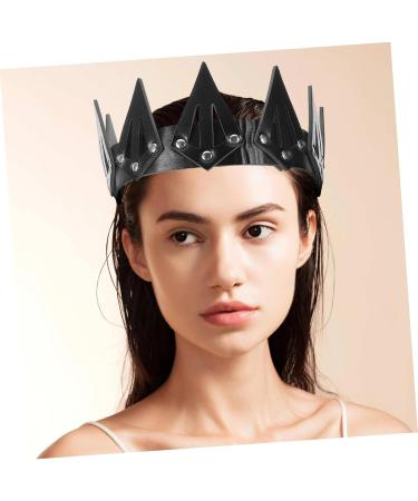 LIFKOME Tiara Crown Halloween Decor Party Photo Prop Party Cosplay Props Pu One Size Black - Buy Online on GoSupps.com