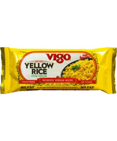Vigo Authentic Saffron Yellow Rice Low Fat 10oz (Yellow Rice Pack of 2) Yellow Rice Pack of 2