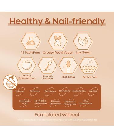 Modelones 20 Colors Gel Nail Polish Kit - Fall Winter Soak Off Set with Glitter Glossy & Matte Top Coats for DIY Manicure at Home A-1 Cozy Campfire - Buy Online on GoSupps.com