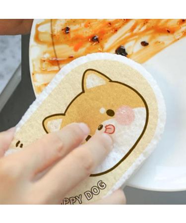 Wood Pulp Cotton Sponge | Cartoon Sponge Rub Cartoon Sponge Rub Kitchen Compressed Wood Pulp Sponge Wood Pulp Sponge Dishwashing - Buy Online on GoSupps.com
