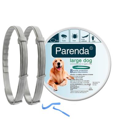 Flea and Tick Collar for Dogs,Flea and Tick Treatment and Prevention for Dogs up to 8 Month,One Size Fits All,100% Natural Ingredients, Waterproof,Include Tick Removal Tools,2 Pack
