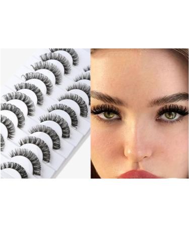 Eyelashes Russian Strip Lashes 10 Pairs Natural Looking (DH06-5 S)