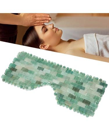 Verdant Touch Jade Eye Care Mask - Natural Aventurine Facial Massage Device for Relaxation & Tiredness Relief - Buy Online on GoSupps.com